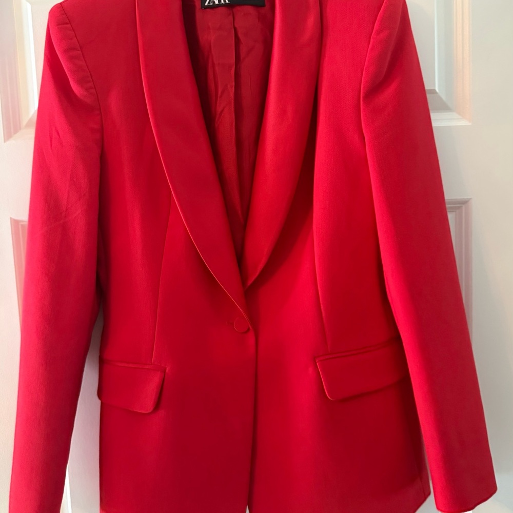 Zara Women's Bold Red Blazer